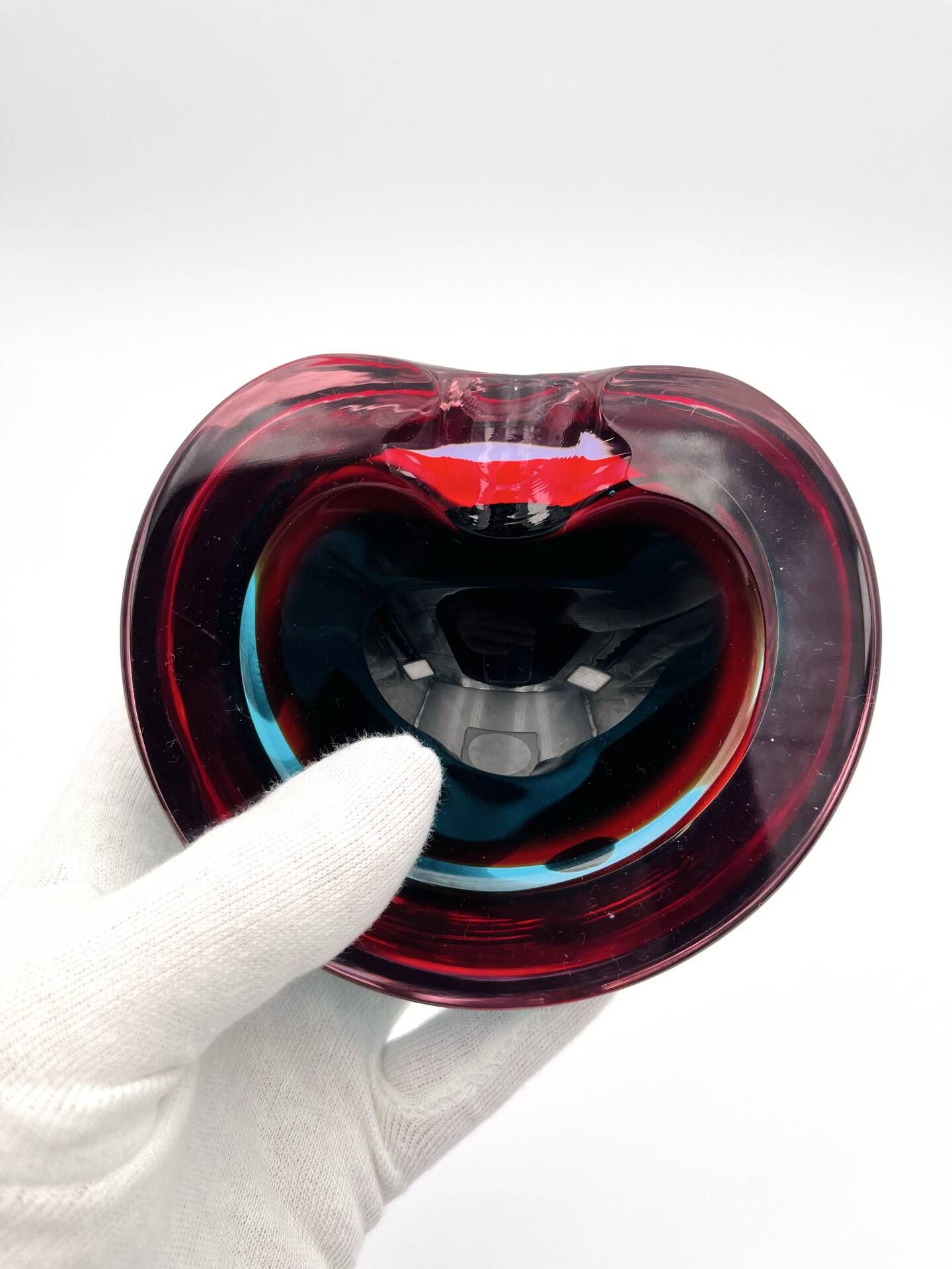 Sommerso Flavio Poli Murano 1960 Ashtray Bowl
