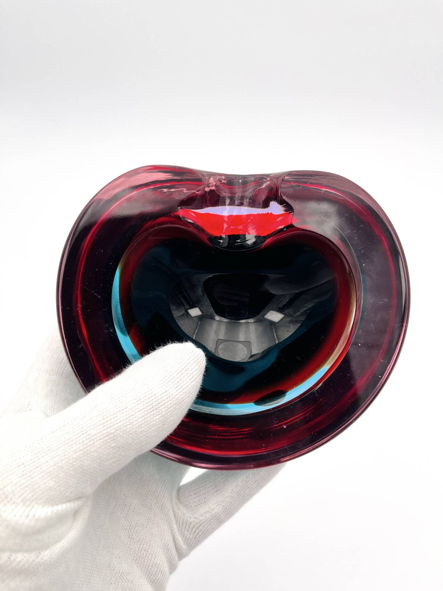 Sommerso Flavio Poli Murano 1960 Ashtray Bowl