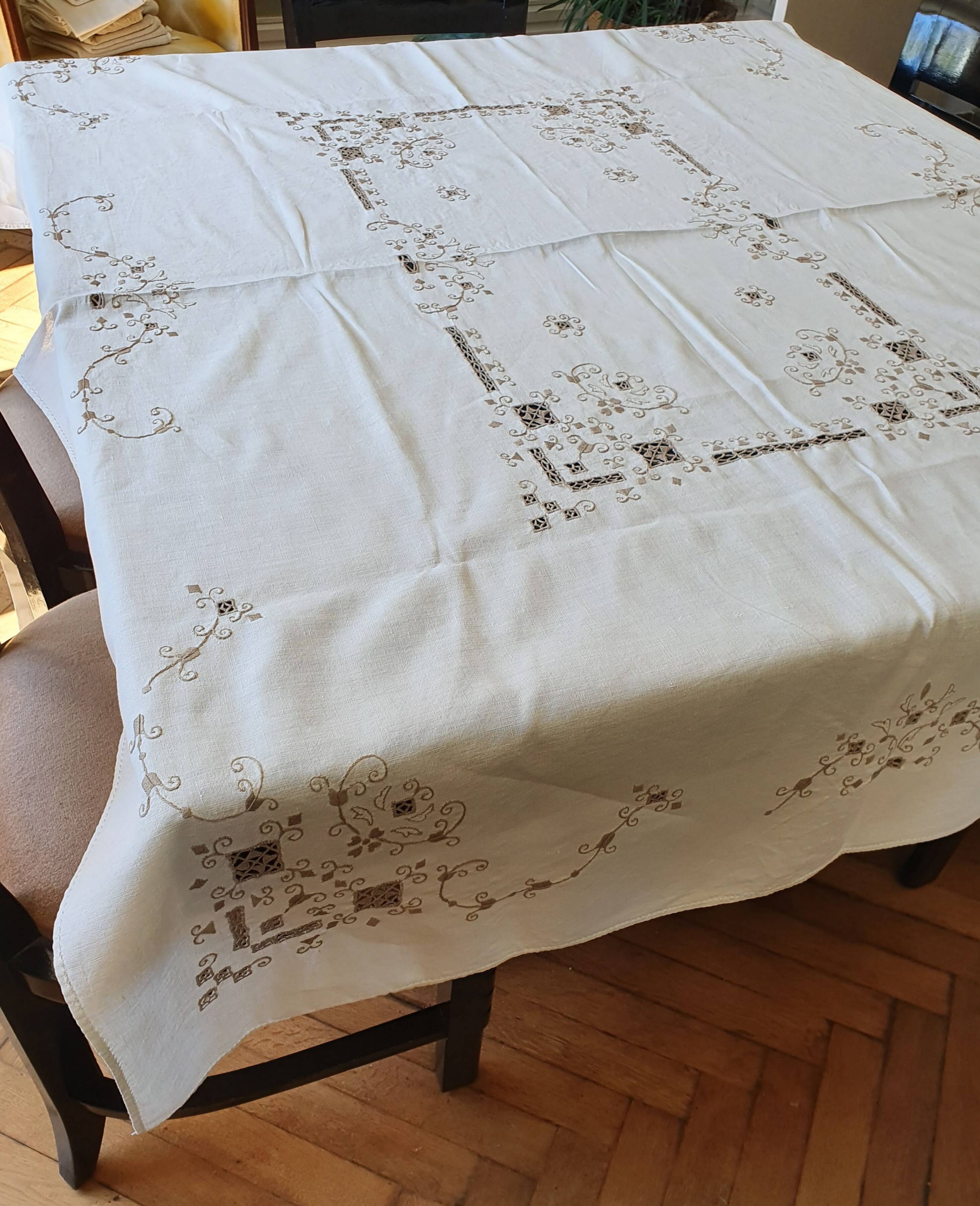 Hand-stitched antique nape and towels