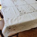 Nappe et serviettes anciennes cousues main