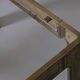 Brutalist bronze and glass square coffee table | 1970s
