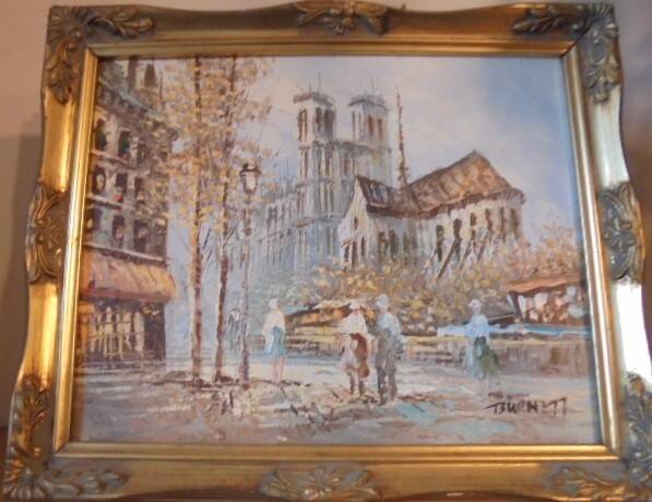 Peinture à l'huile originale de caroline burnett (1877 - 1950)