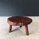 Handcrafted Teak Tree Trunk Tripod Coffee Table, 1960s