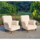 Lot 2 armchairs English / Vintage toad