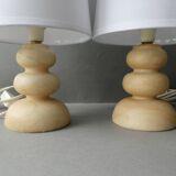 Pair of alabaster lamps, 70s-80s