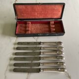 Box of 6 Boulenger knives. Antique. Monogrammed LM.