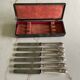 Box of 6 vintage Boulenger knives with LM monogram