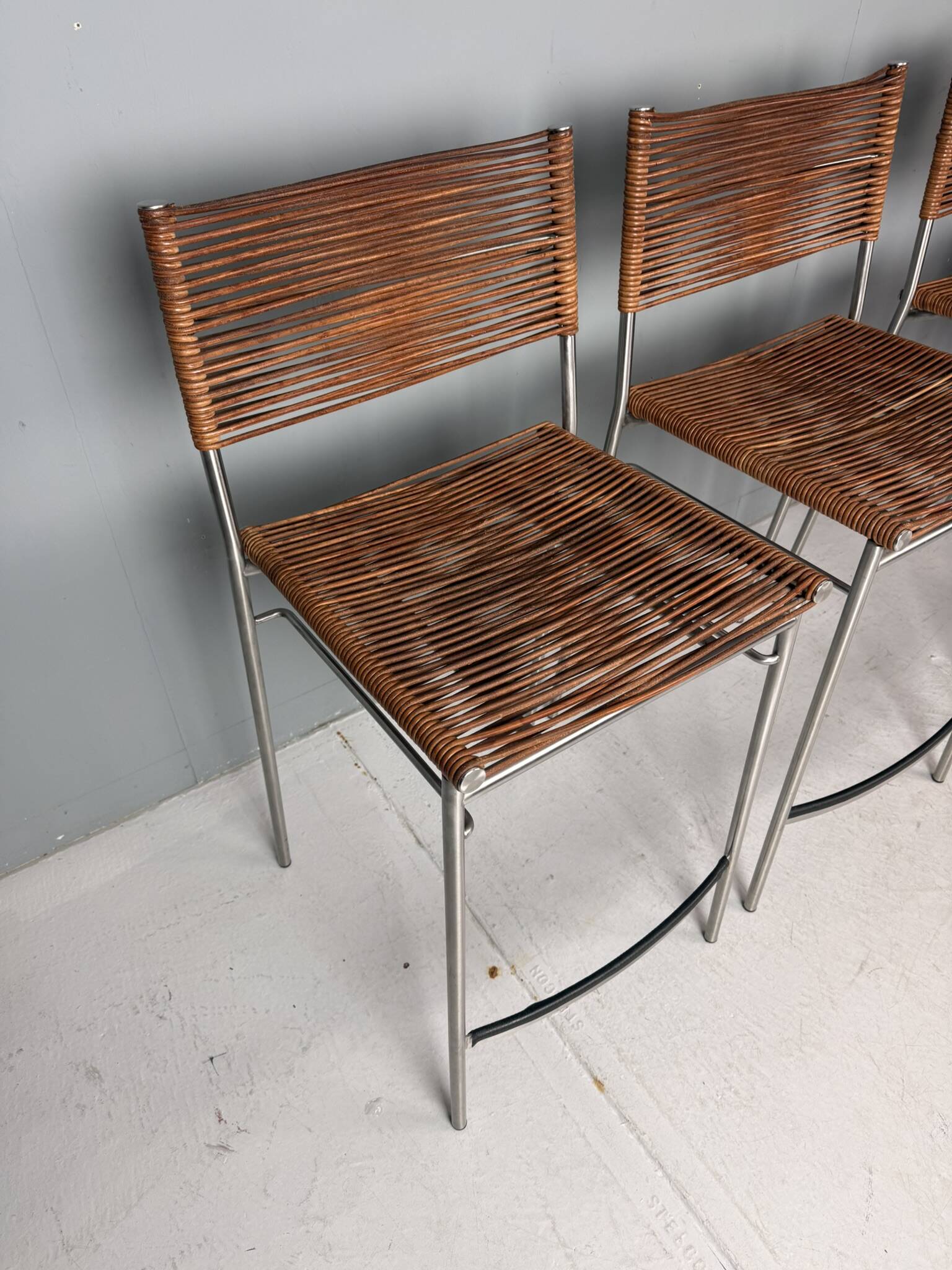Ensemble de quatre tabourets de bar "Miss B", Tito Agnoli, Italie, 1997