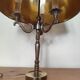 brass three-light bouillotte lamp, desk lamp
