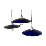 Set of 3 suspensions bistro sheet metal enamelled