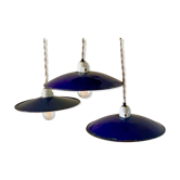 Set of 3 suspensions bistro sheet metal enamelled
