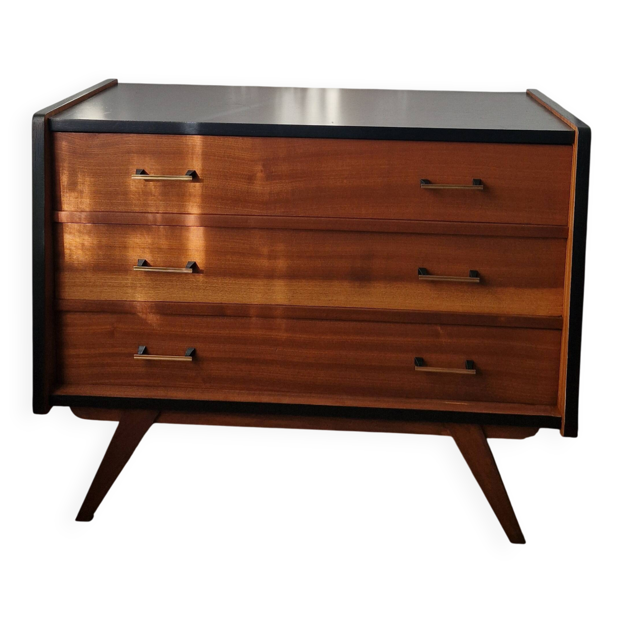 Vintage Scandinavian commode with tapered legs.