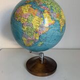 Vintage 1985 terrestrial globe Taride wood - 37 cm