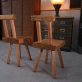 2 brutalist chairs from the mobichalet brand 1960's