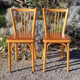Pair of Baumann chairs n°53 from the 60s
