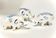 Lot de 3 éléphants en porcelaine bleu blanc figurines décoratives