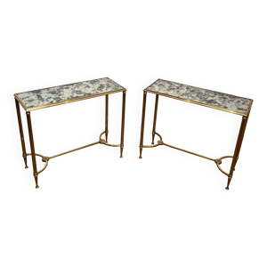 Paire bouts canapé - laiton