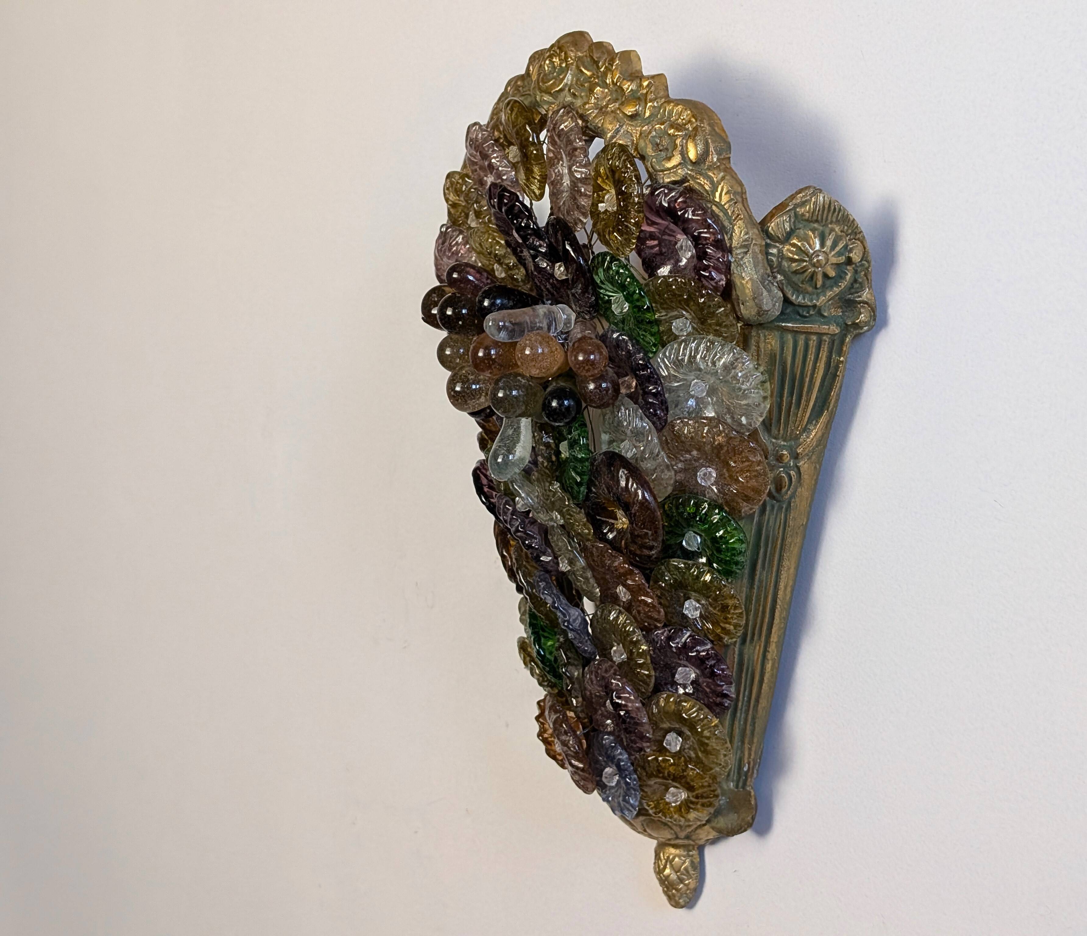 Pair of Art Deco Murano wall lights