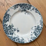 Set of 3 old flat plates Terre de Fer
