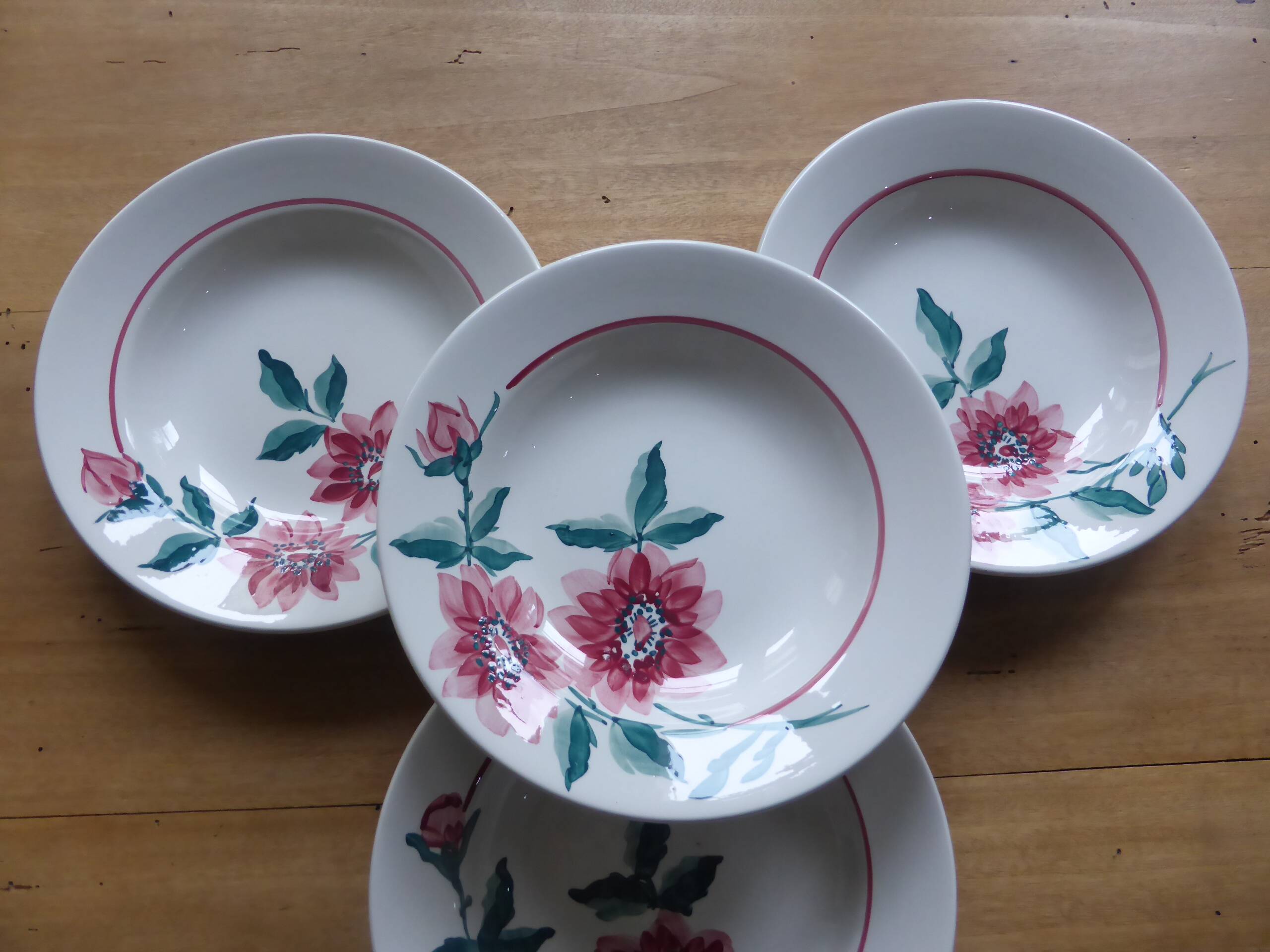 Set of 4 deep plates from Sarreguemines model Monceau 200214
