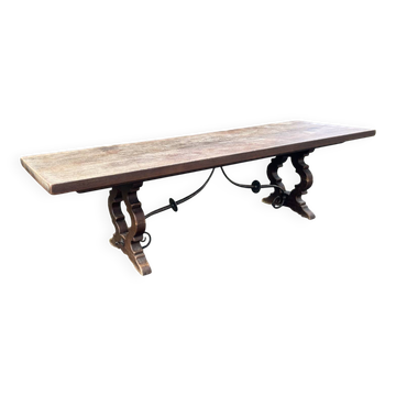 Grande table ancienne de style baroque Espagnol