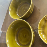 Lot of 8 oyster plates in Barbotine Gien 1970