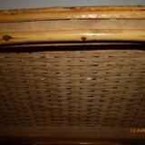 Lot of 2 small 1900-1960 Wicker rattan stools