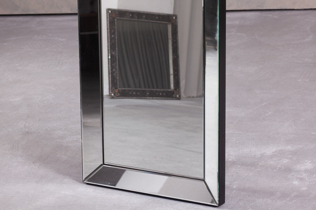 Vintage diamond-cut wall mirror, Italy 1980s