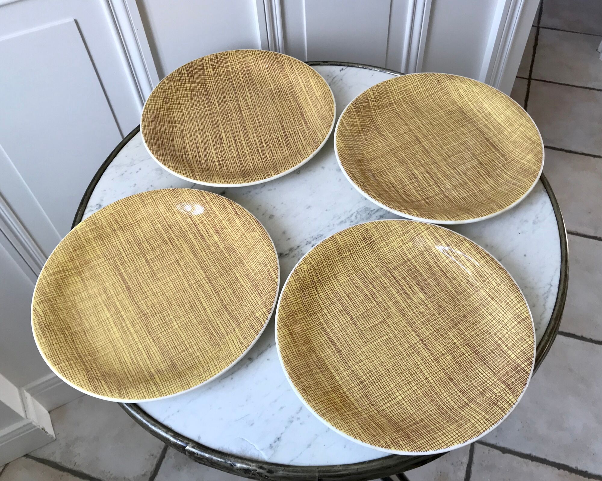 Set of 4 flat plates Villeroy & Boch model "Bern" 50s