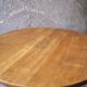 round coffee table in solid wood brutalist design bohemian decor