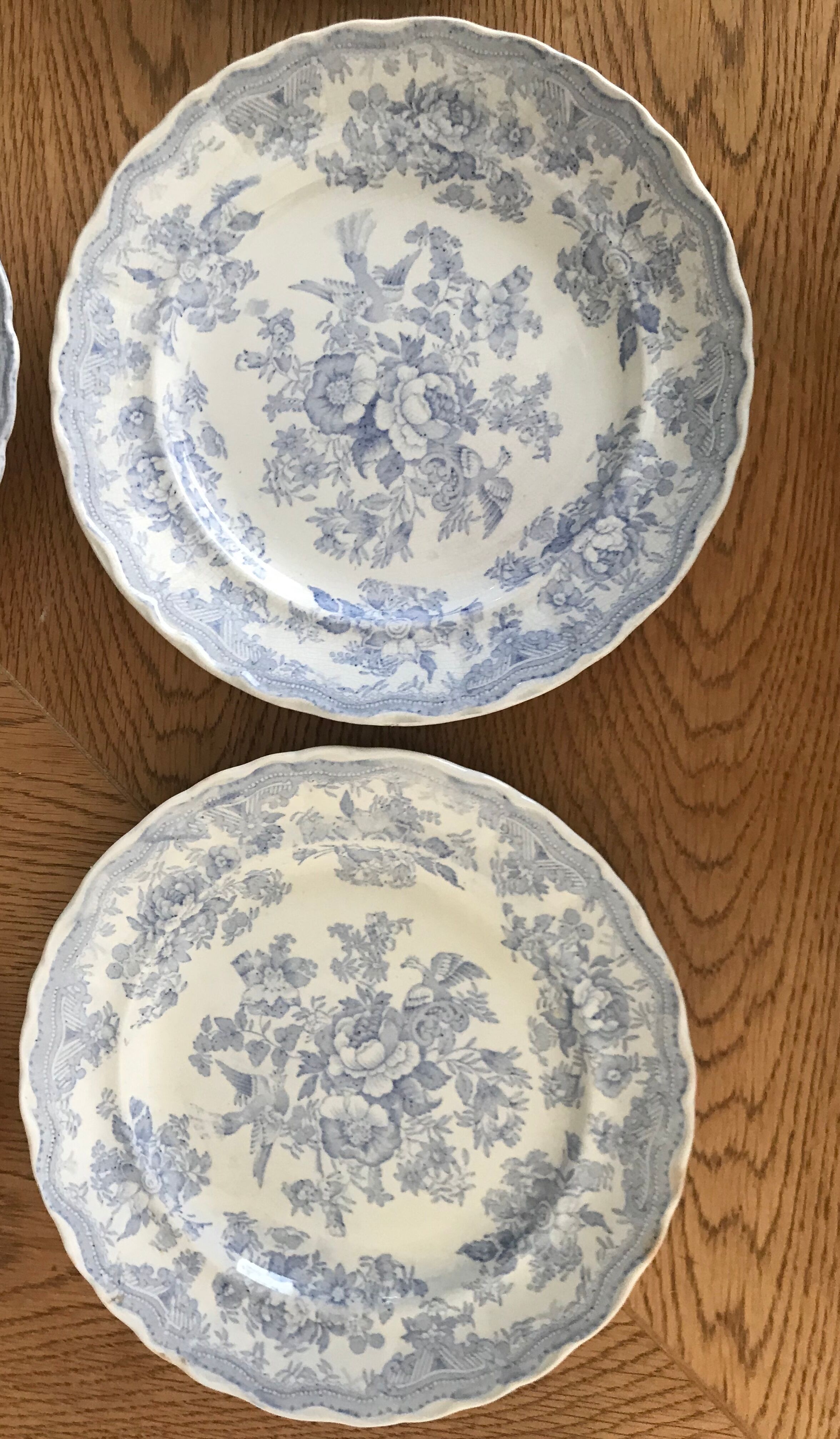 Old English earthenware plates