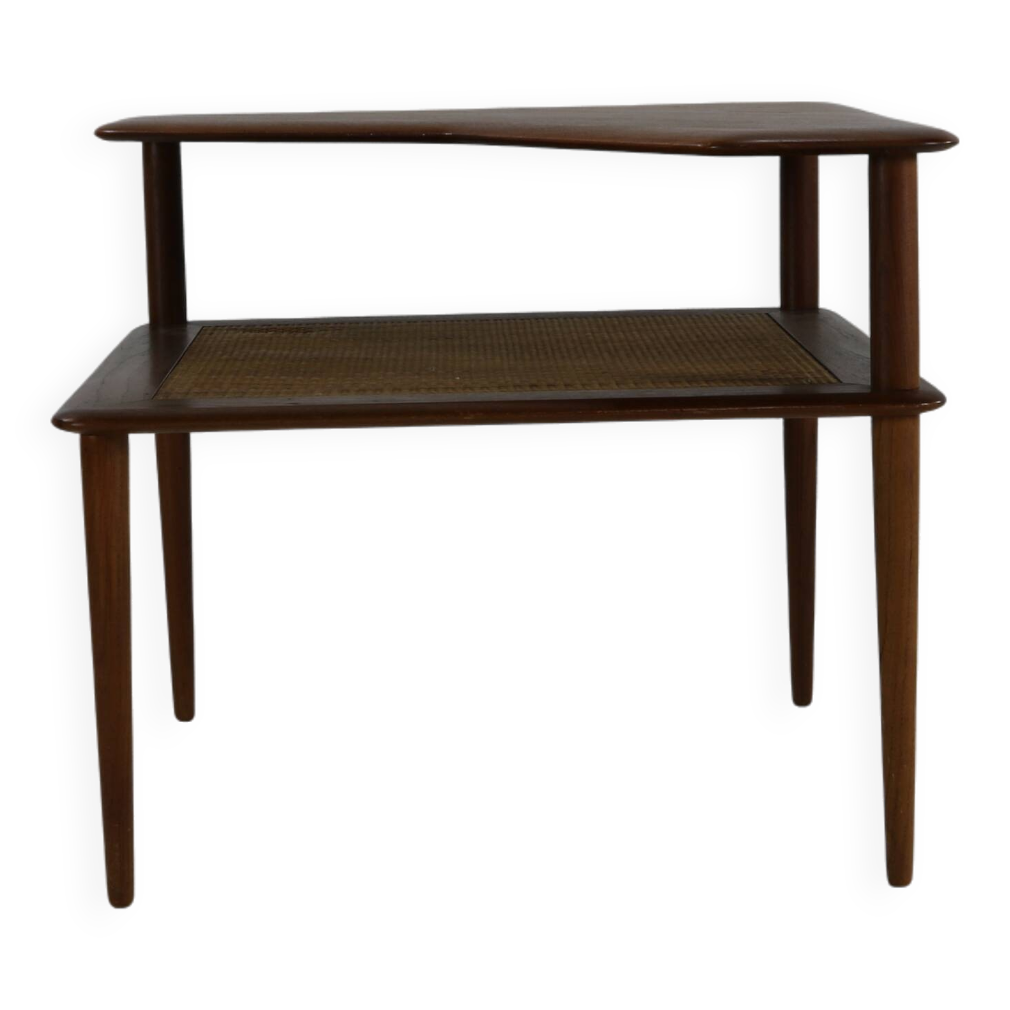 Danish design teakwood minerva corner table by Peter Hvidt & Orla Molgaard-Nielsen