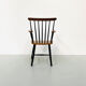 Danish spindle teak armchair, 1950s