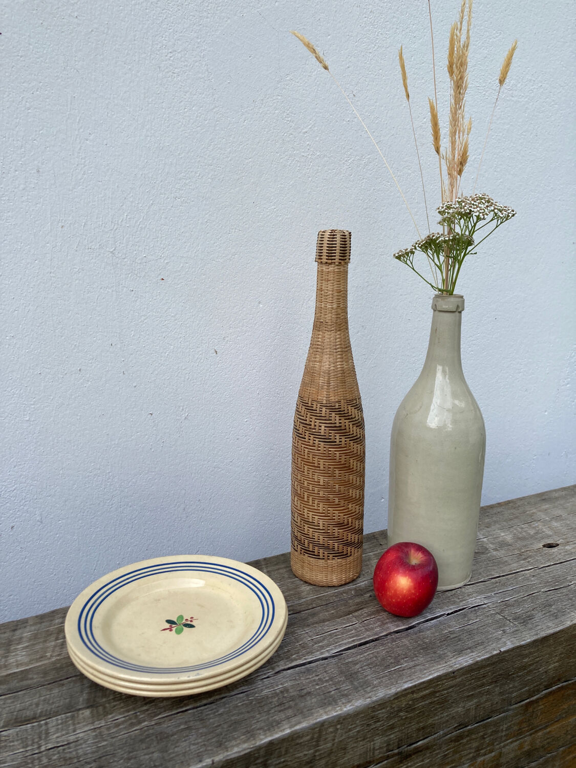 3 dessert plates Gien Yvonne beige