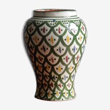 Vase Safi poterie artisanale du Maroc terre cuite peinte à la main