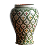 Safi pottery vase from Morocco / hand-painted terracotta