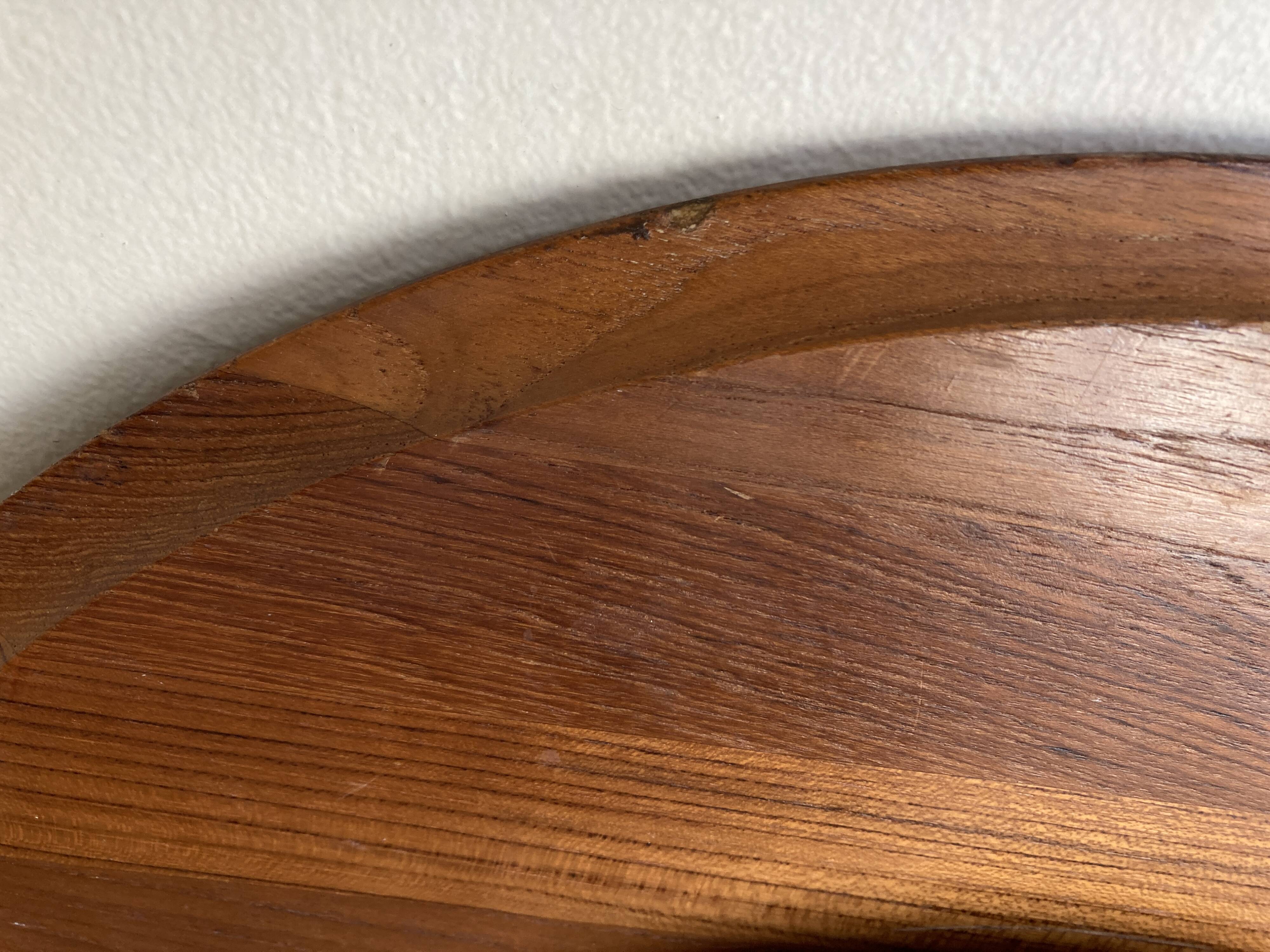 Scandinavian rotating plateau XXXL in teak Dismeg Denmark 1960