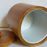 Vintage varnished solid blond wood box