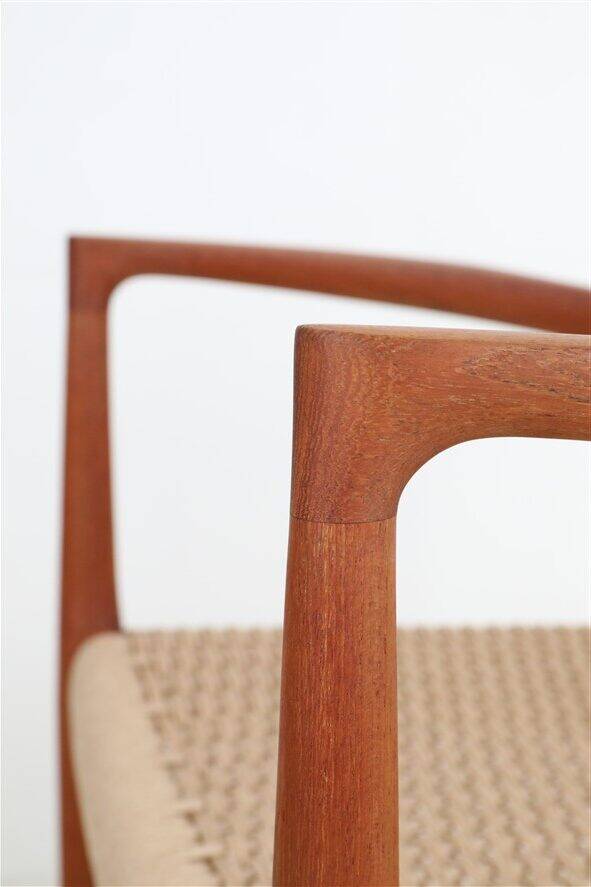 Armchair “#57” by Niels Otto Møller / Teak / Paper cord / Fully restored / 1960s / 1970s / Danish Modern Design