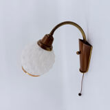 Vintage teak wall lamp
