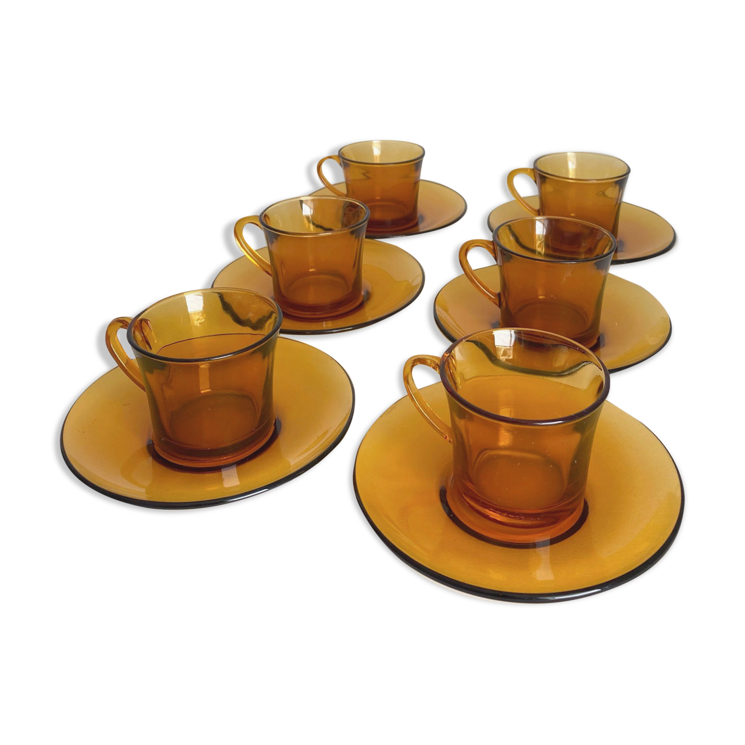 Service café 6 personnes vereco ambre