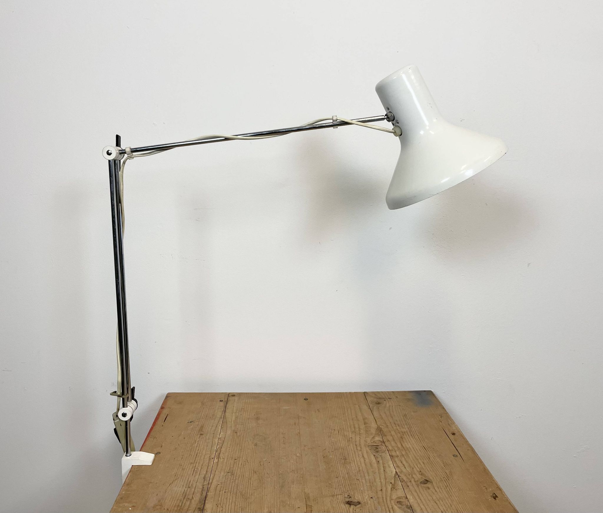White table lamp by josef hurka for napako, 1960s