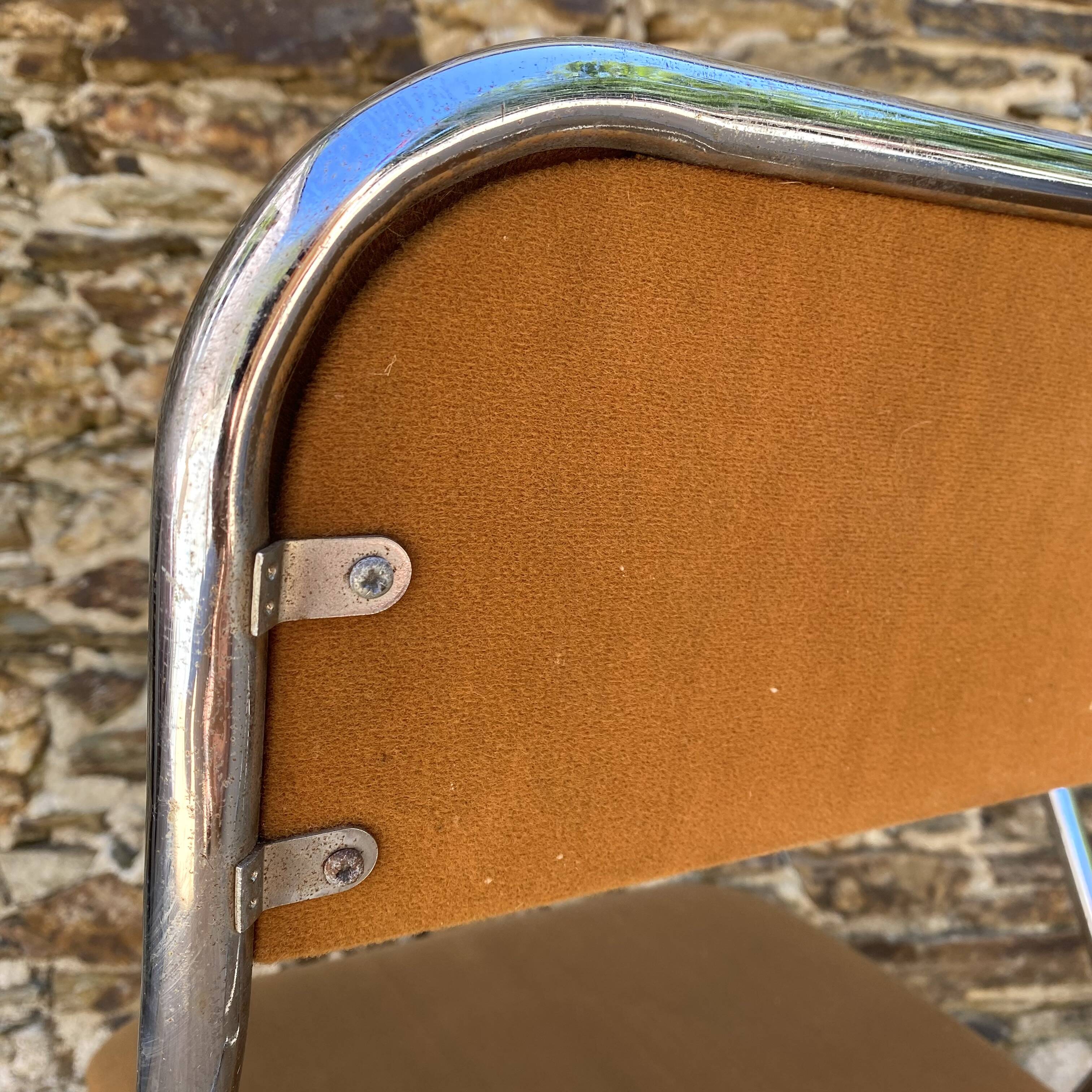 Vintage chrome folding chairs