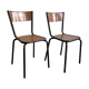 Paire de chaises tubulaire et formica
