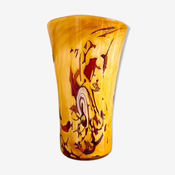 La Rochère glass paste vase