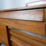 Vintage Sideboard in Teak with sliding door and drawers, 1960s