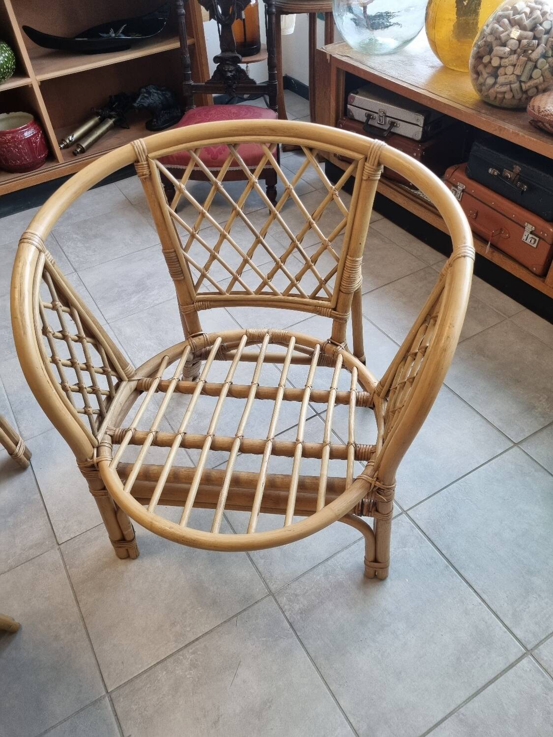 Vintage bamboo rattan garden furniture