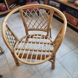 Vintage bamboo rattan garden furniture