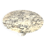 Vintage round marble dining table, 1970s