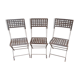 3 chaises en fer forgé